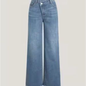 Wide Leg Women’s Jeans in Light Blue